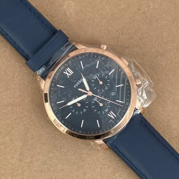 Fossil Chronograph Rose Gold & Stainless Watch